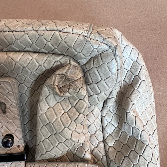 MARC JACOBS Snake Stamped Werdie Top Handle Messenger Satchel Cow Leather Strap - Picture 5 of 14